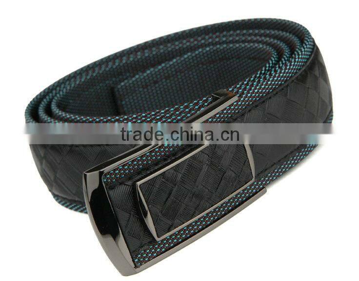 40mm Black Braided Webbing Men Rope Belt