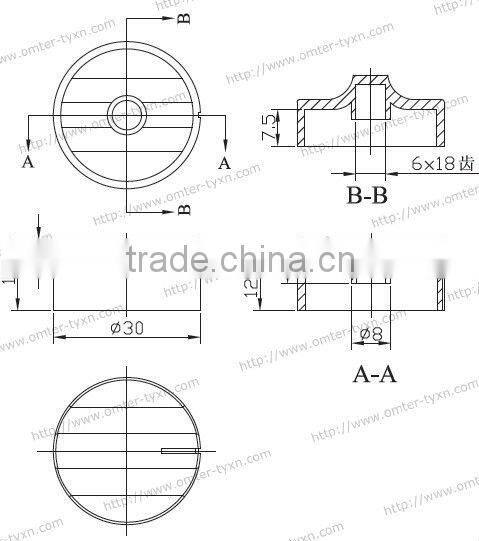 2030 Plastic radio Knob
