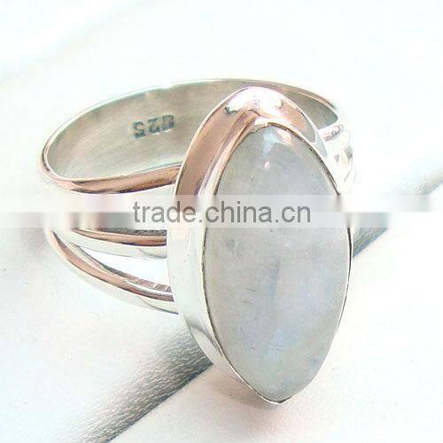 Blue lapis lazuli stone 925 silver fashion ring