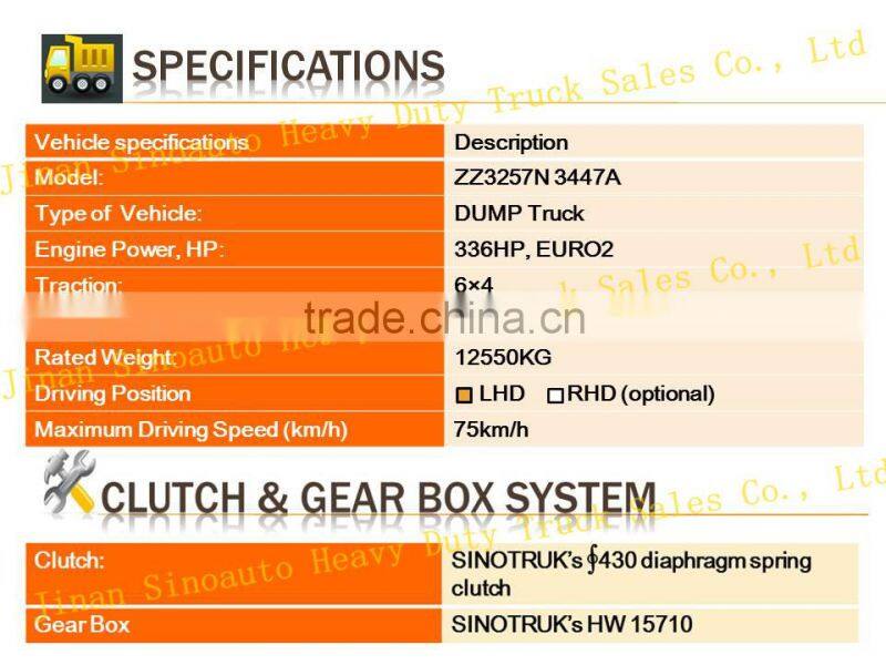 Sinotruk Howo 6X4 made in China DUMP TRUCK for sale