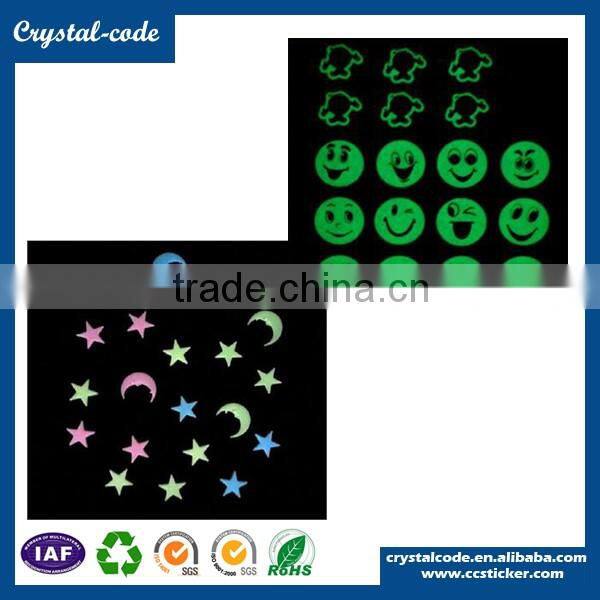 26 letters various shapes noctilucent glow in the dark sticker