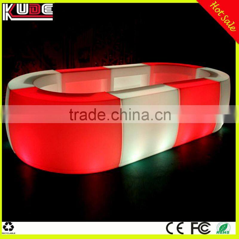 Event used illuminated LED circle bar counter with remote control colorful