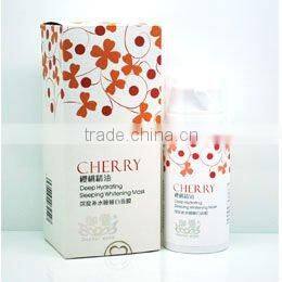 Cherry Essential Oil Deep Hydrating overnight facial mask Whitening Sleeping Mask