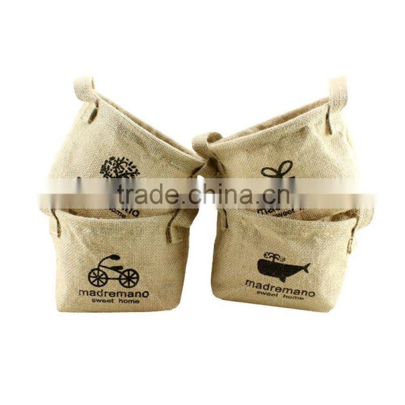 Cotton Fabric Creative Decorative Patterns Storage Bags