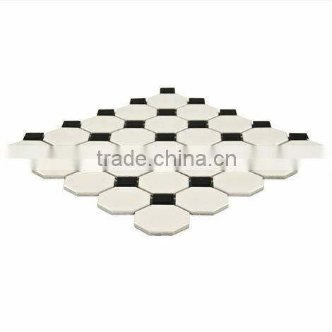 Tajikistan Black Dot Octagonal Mosaic HG-Z048