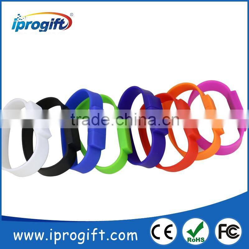 China factory low price customized logo sillicon bracelet USB Flash Drive 1GB 2GB 4GB 8GB
