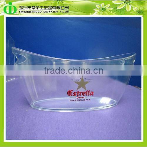 DDI-B009 ISO9001 Chinese Factory Wholesale SGS Plastic Ice Bucket for Ice Cream, Double Wall Ice Bucket, Tin Ice Bucket