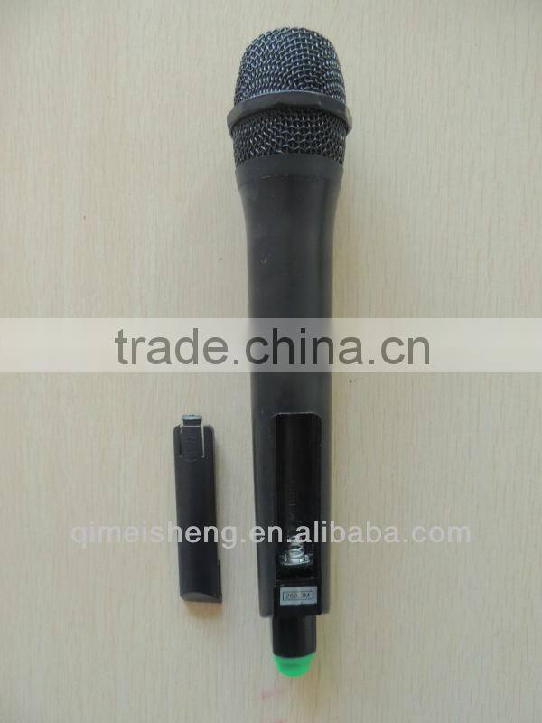 Double 6" subwoofer portable speaker with USB/SD/FM/Wireless Mic/Guitar input/Remote control