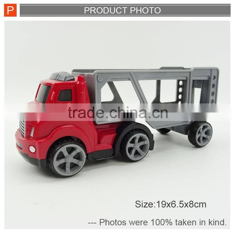 Plastic friction construction building truck toy for kids