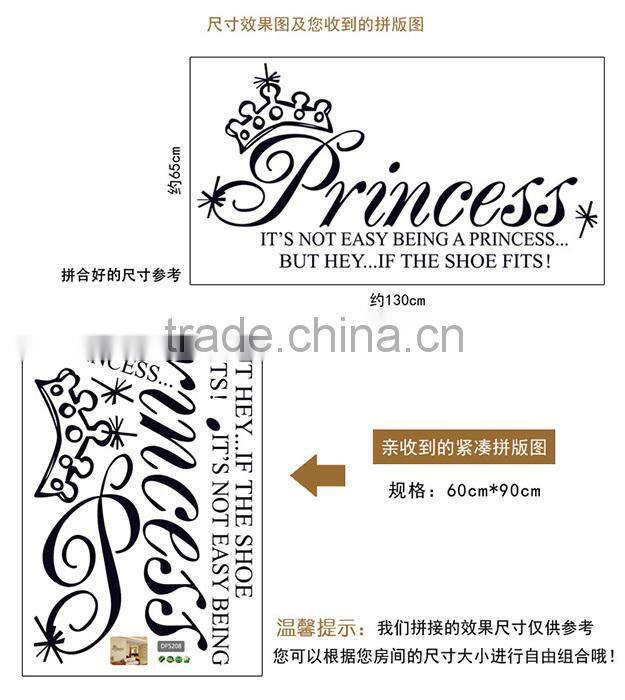 Fashion bedroom decor vinyl word stickers for walls