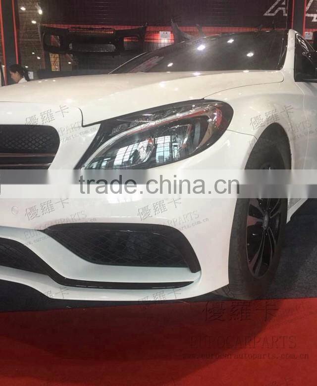 2015 NEW Edition W205 C63 A style Body Kit for C class Sport Style C180 C200 C250 with OEM standard