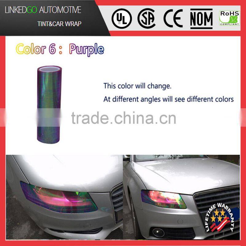 0.3*10M Chameleon Neo Pink Color Headlight Taillight Fog Light Vinyl Tint Film