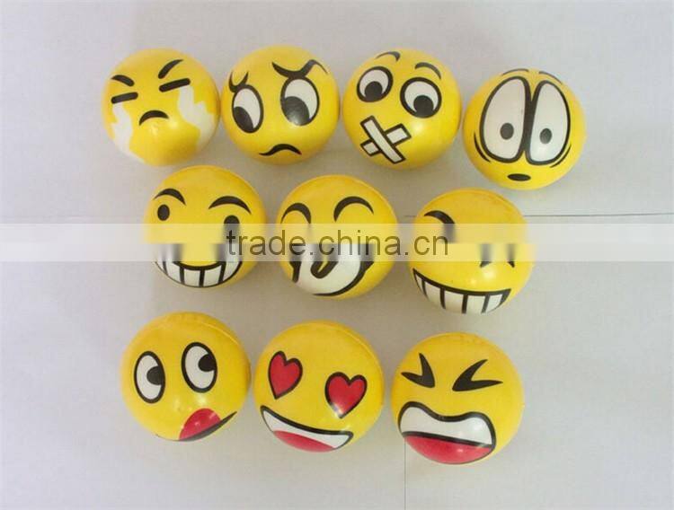 Funny faces 60mm ball shape memory squeeze stress reliever