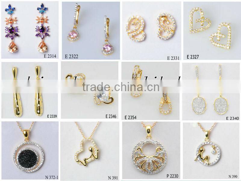 fashion jewelry diamond CZ rings with gold plating