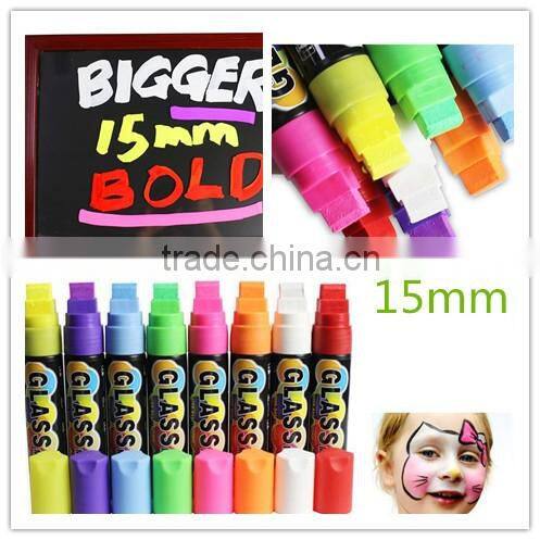 Kids Paint marker pen sales 3/6/8/10/15mm tips imported ink car painting liquid chalk markers 8-19colors 2017 unique markers