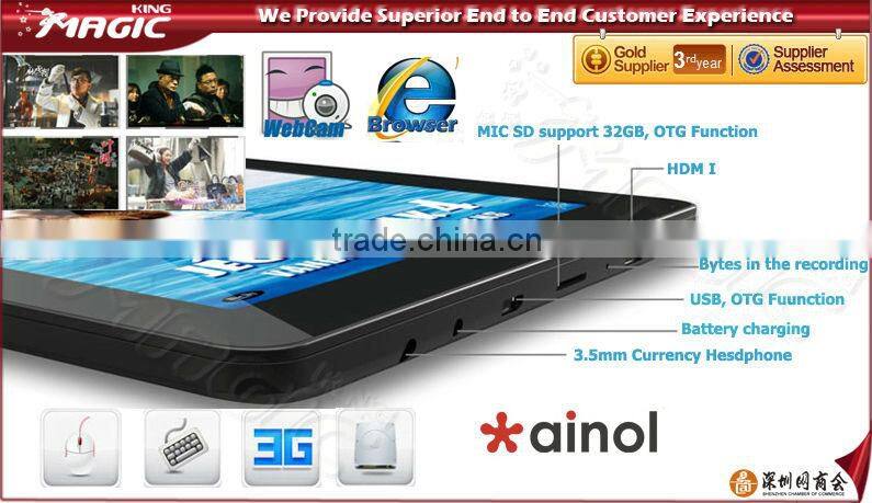 New design ainol 8 inch Quad Core mid android tablet specification
