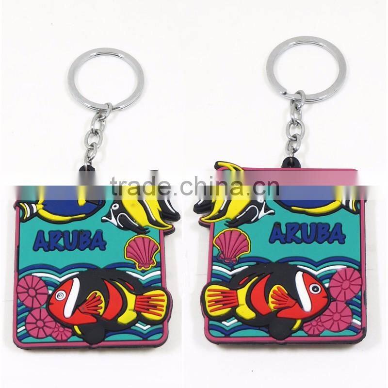Promotional Gift Cartoon Cute Customized Shaped Keychain 3d PVC Key ring