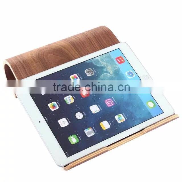 Hot selling laptop wood holder for macbook, tablet wood stand holder