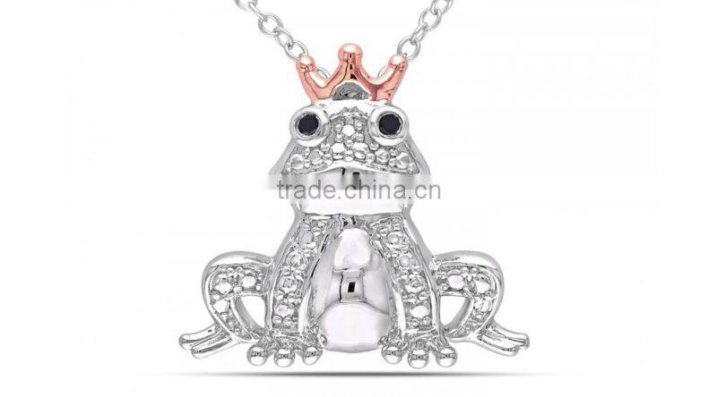 Frog 925 sterling silver pendants, funky silver animals charms