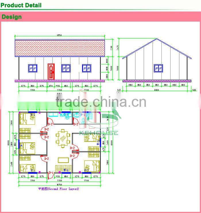 Newest unique design prefab system from China with ISO9001 CE/AS certificate