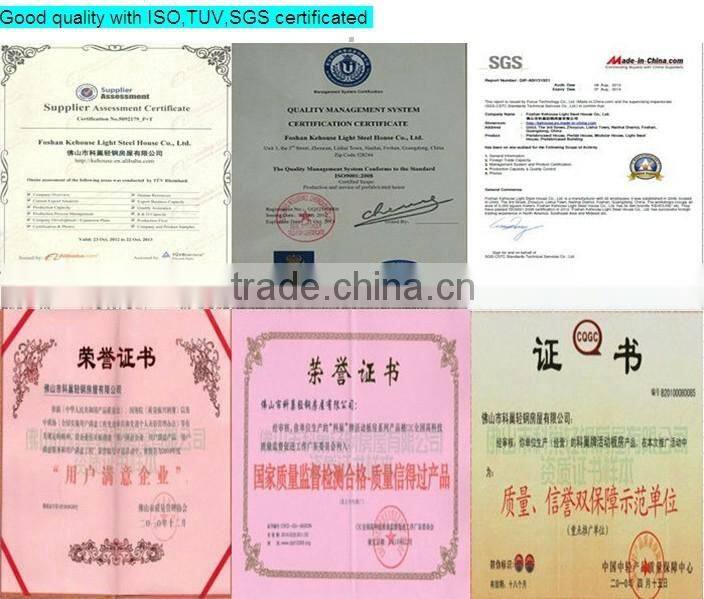 Low cost steel frame construction site prefabricated eps houses