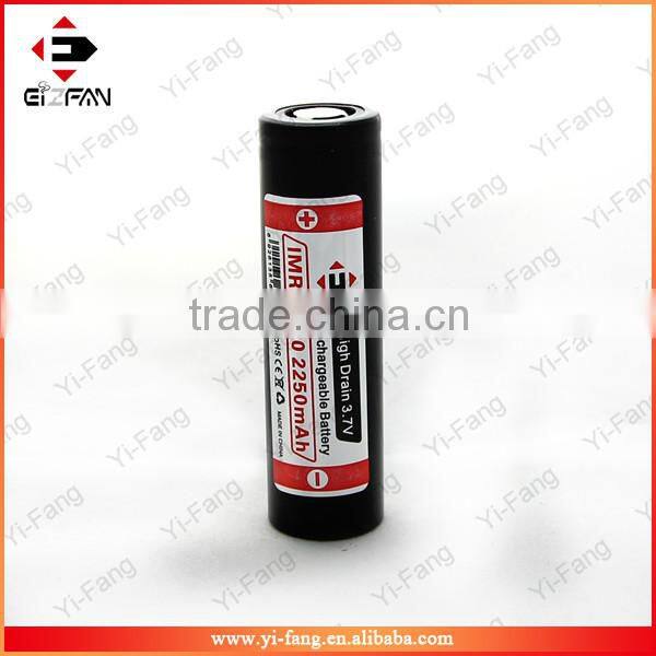 Newest High Drain IMR EFAN 18650 2250mAh 3.7V battery flat top(1pc) for e-cigs