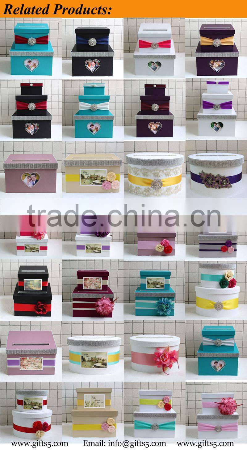 Elegant money box for wedding with photo frame