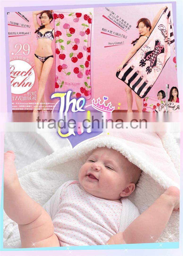 2015 super soft high quality 100% polyester hot sales best selling china supplier coral fleece baby blanket