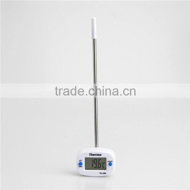 Mini electronic liquid food thermometer for BBQ kitchen with probe -50~+300C