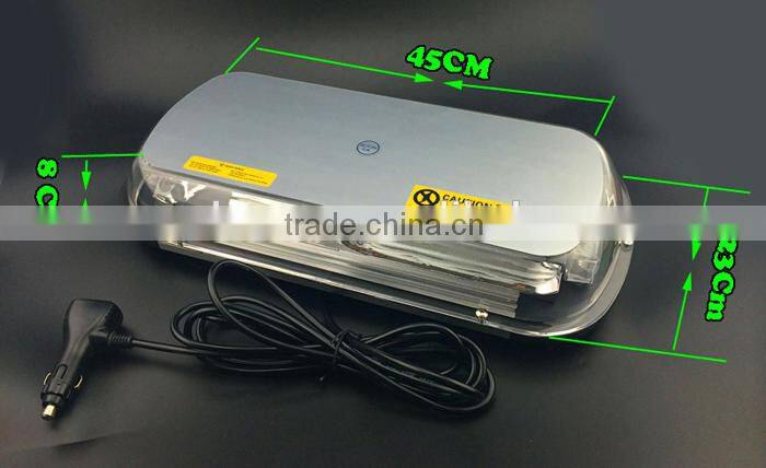 DC12V-24V 44 LED 44W Magnets Emergency Strobe Lightbar Amber/Blue ,8 Flash way LED warning Light