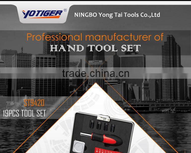 plastic tool set with 19pcs