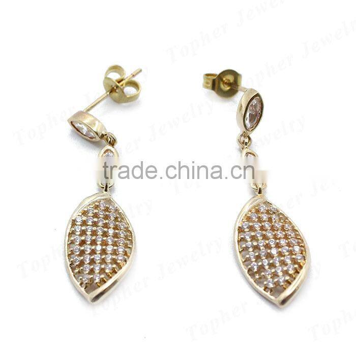 2015 925 sterling silver gemstone gothic earring