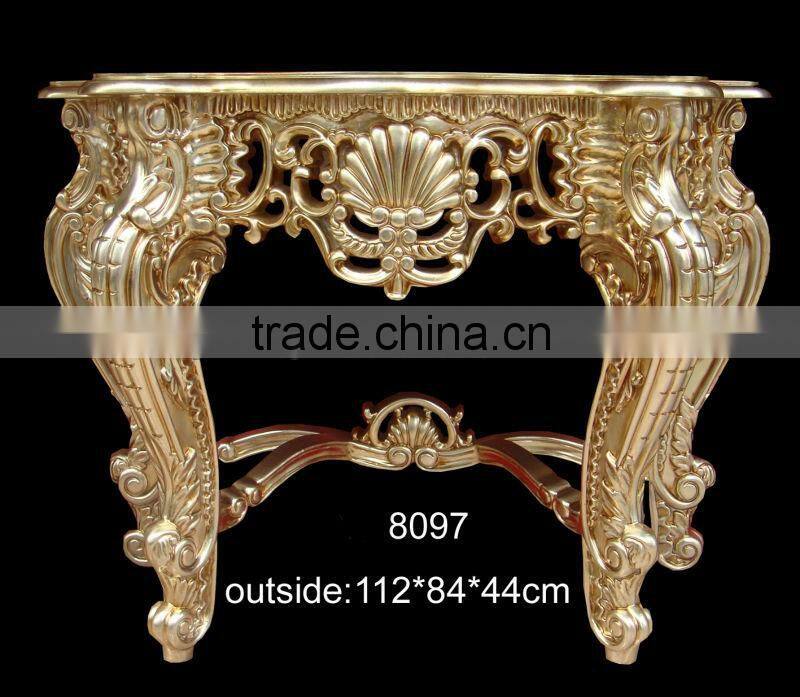 PU gold table furniture for home decoration