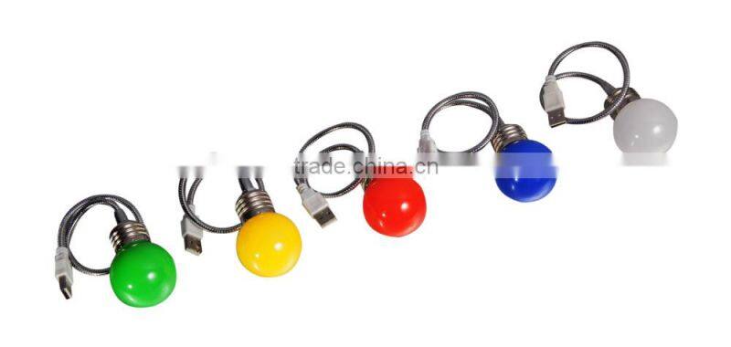 1Led Multi-colors flexible bed reading usb light