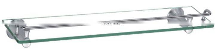 Lastest style OEM/ODM custom single clear glass wall metal shelf