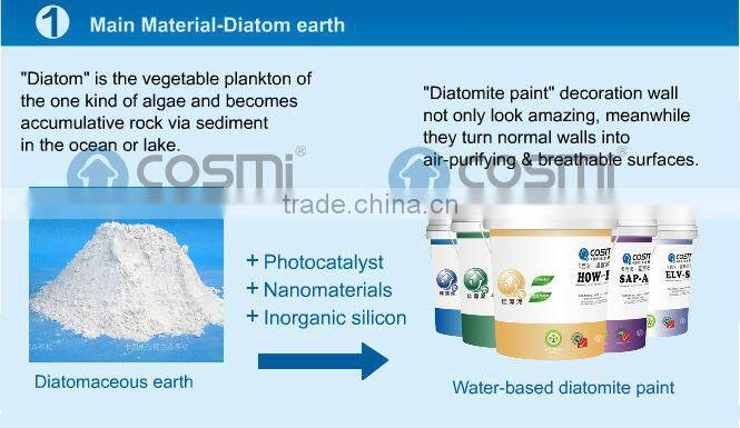 High quality diatomaceous earth wall putty