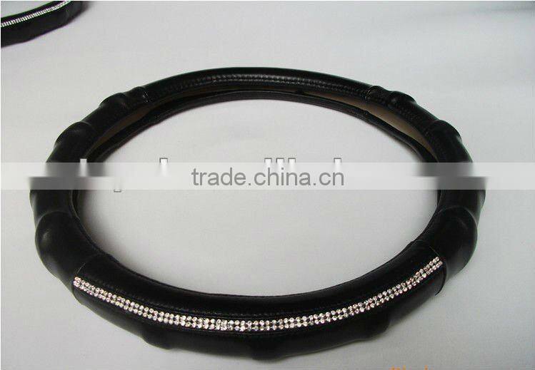 top class exported lamb skin cool steering wheel cover concave-convex