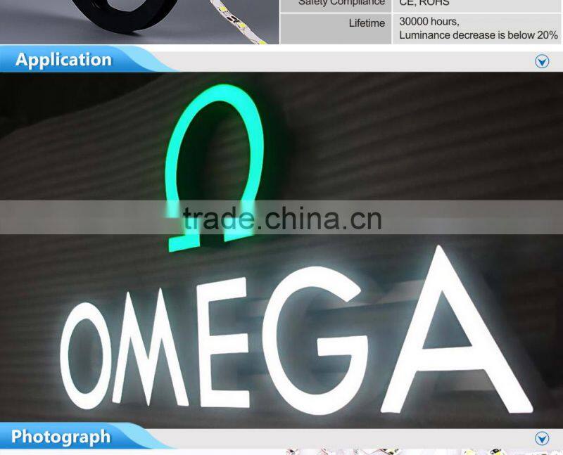 12v non-waterproof IP20 led flexible strip light 72 leds/m