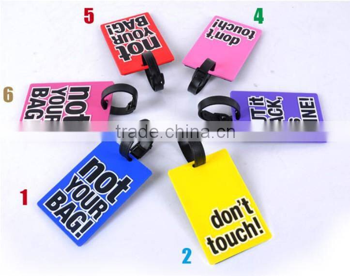 2014 promotional fancy gift custom 3d pvc luggage tag