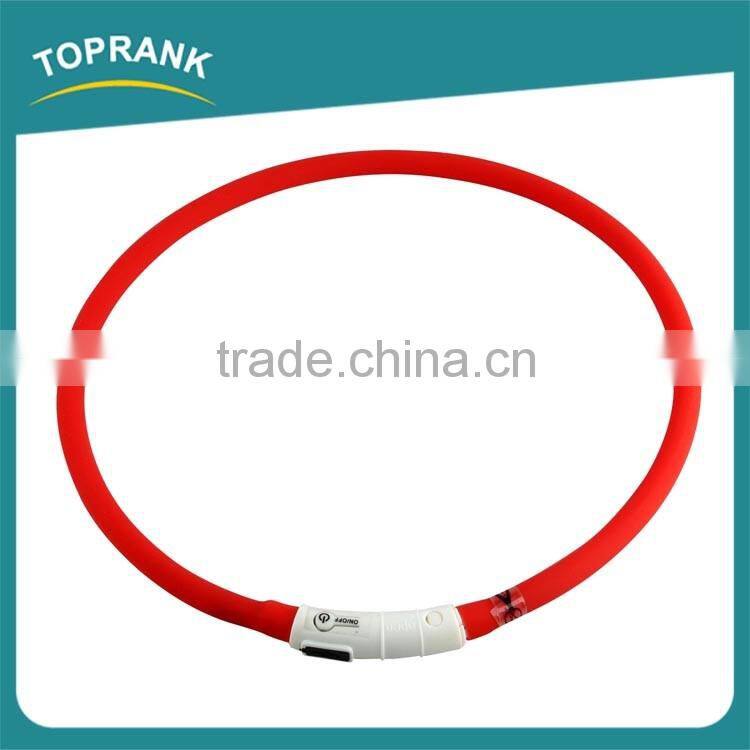 New design led collars usb rechargeable luminous glow in the dark dog collar