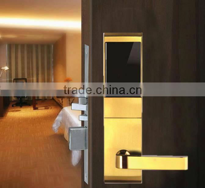 High security intelligent hotel door lock system with imported PCB and high quality motor