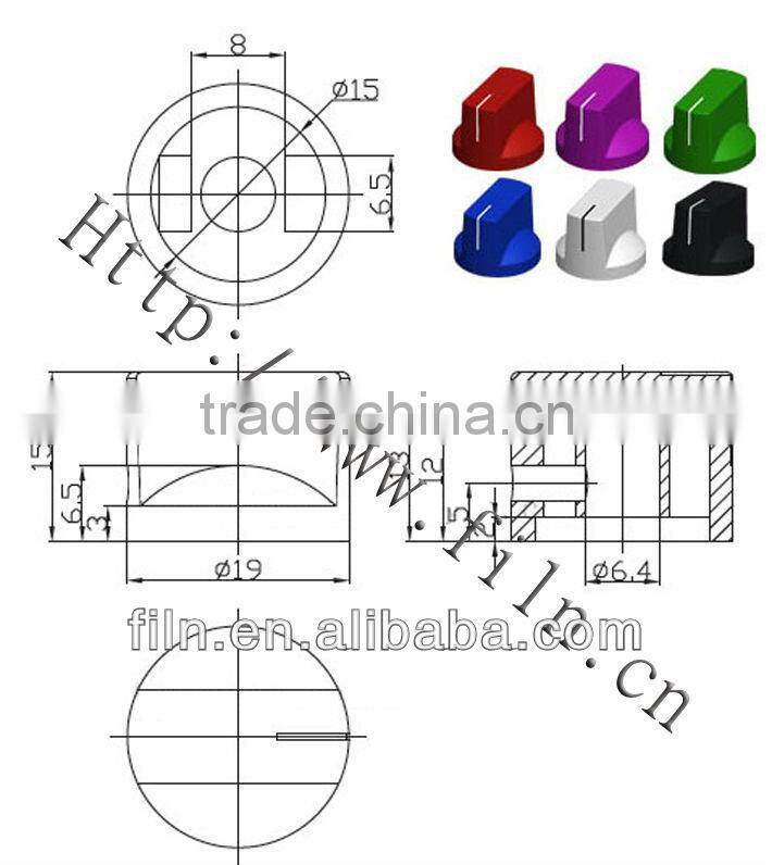plastic red round bakelite guitar knobs