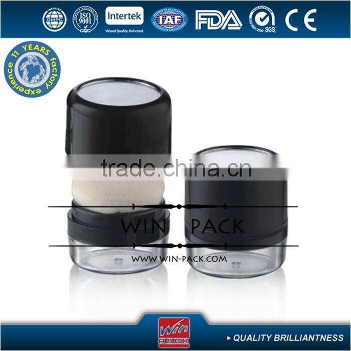 Loose powder compact case,plastic loose powder container,hot sell powder case