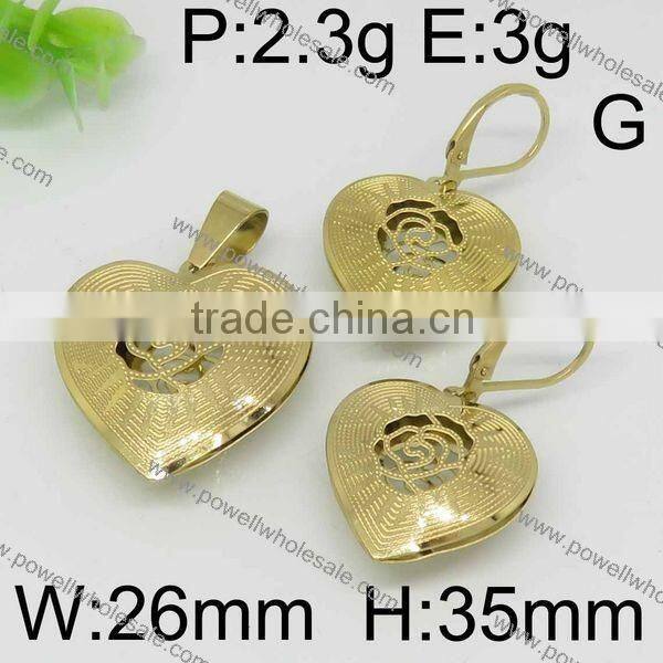 Powell wholesale popular china suppliers dubai gold jewelry earring jewelry set