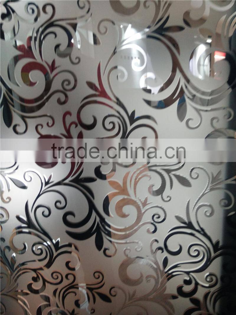 decorative door acid etching glass privacy protection