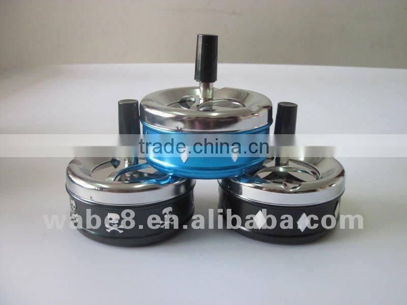 metal ashtray with spin cover