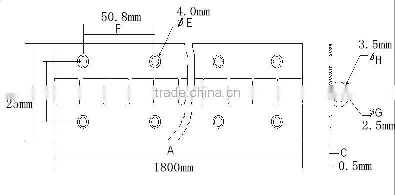 metal manufacturer 72 inch steel piano hinge with black plated