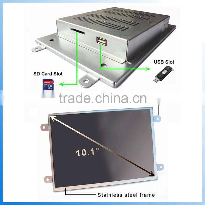 10 inch Open Frame Optical Digital PIR Motion Sensor Advertising Player HD 1080P 3.5 mm Audio output Display Devices Definition