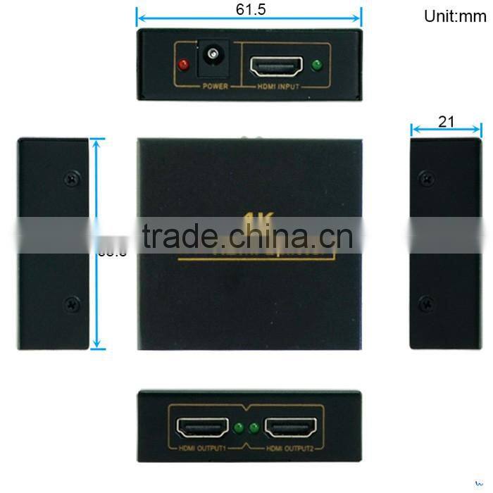 HOT 1x2 for 3D 1080P 4Kx2K H DMI Splitter