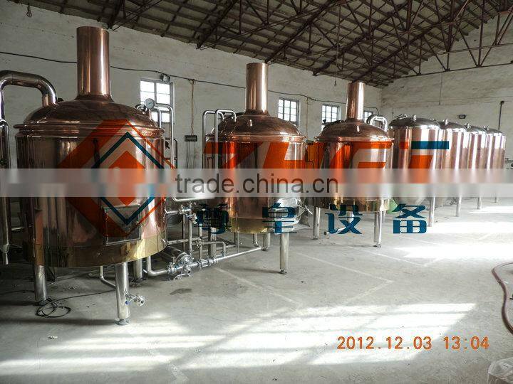 1000l British style red copper brewhouse, brew house, brewhouse equipment CE/ISO 9001:2008